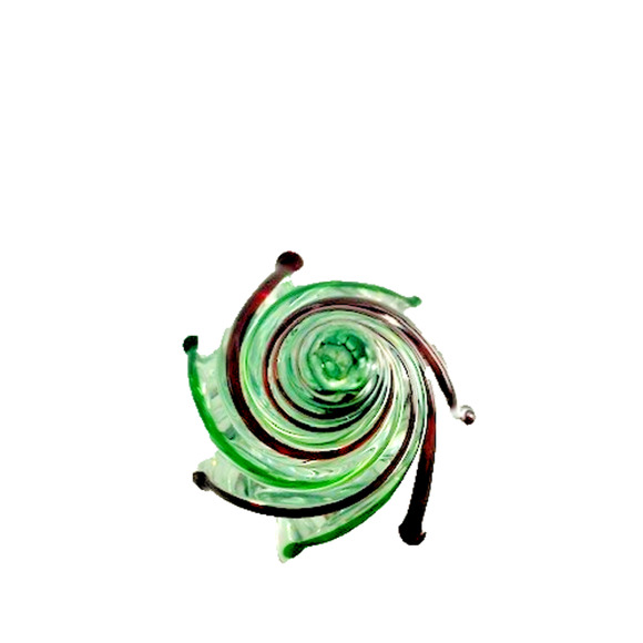 Blown Art Glass Christmas Tree ~ Clear Red & Green Swirl Twisted ~ 8” New - Picture 9 of 14